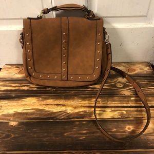 Faux Suede Crossbody Purse